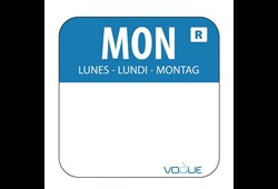 Vogue Etiketten Montag blau - 1000 Stck